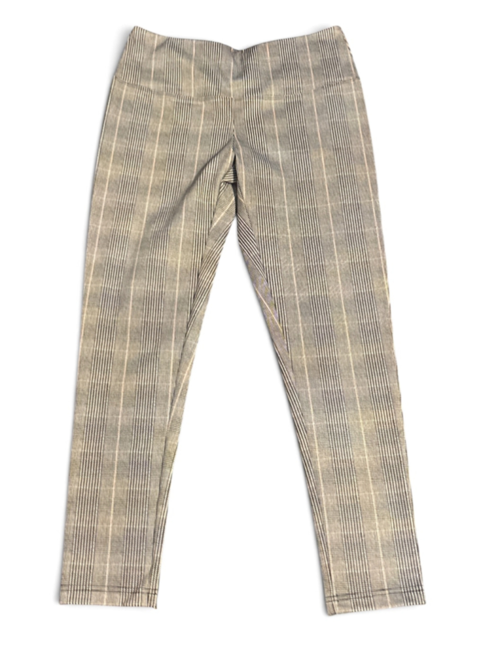 Alexander Jordan Plaid Tummy Control Leggings Grey Black Size M